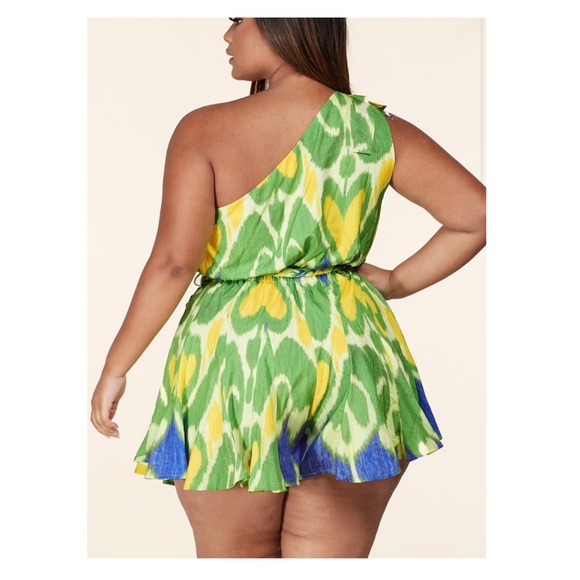 Asymmetrical Lemon Lime Romper - Picture 8 of 8